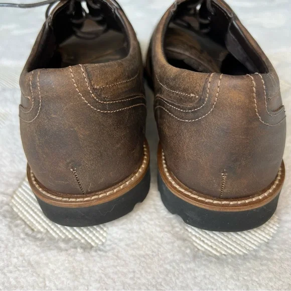 Rockport Trutech Brown Leather Cap Toe Oxford Casual Lace Shoes Mens Size 10.5 M - Picture 13 of 16